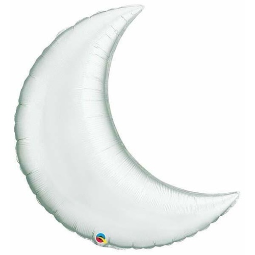 88cm Crescent Moon Silver Plain Foil #36531 - Each (Unpkgd.) TEMPORARILY UNAVAILABLE 
