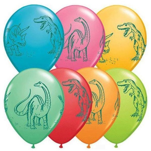 28cm Round Festive Assorted Dinosaurs In Action #37097 - Pack of 50 