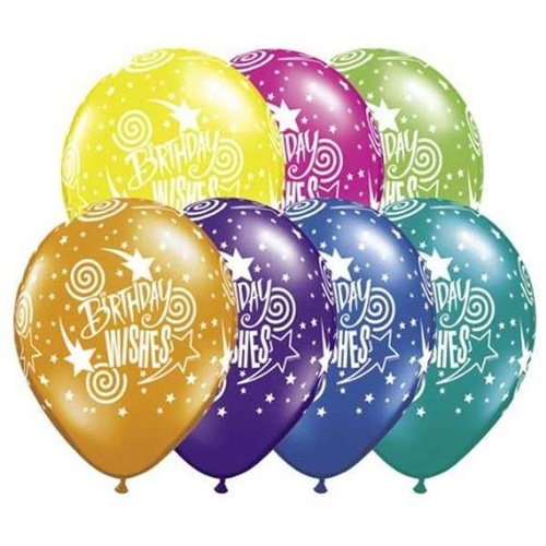 28cm Round Fantasy Assorted Birthday Wishes #37128 - Pack of 50 
