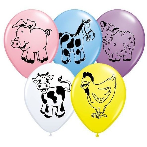 28cm Round Special Assorted Farm Animal Assorted #3714025 - Pack of 25 