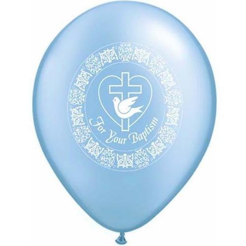28cm Round Pearl Azure For Your Baptism Dove #3714225 - Pack of 25