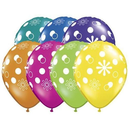 28cm Round Fantasy Assorted Polka Dots & Circles-A-Round #37207 - Pack of 50 SPECIAL ORDER ITEM