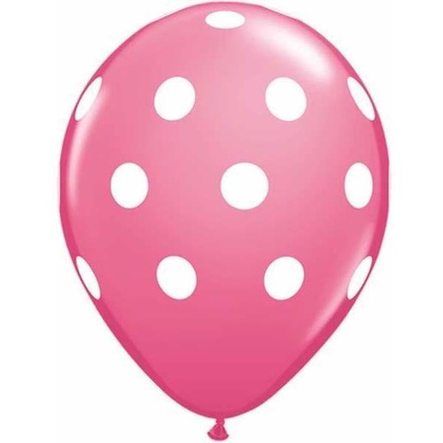 28cm Round Rose Big Polka Dots #3722225 - Pack of 25