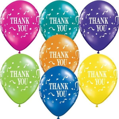 28cm Round Fantasy Assorted Thank You Thank You Confetti #37443 - Pack of 50 SPECIAL ORDER ITEM
