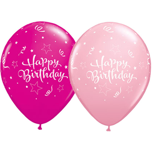 28cm Round Pink & Wild Berry Birthday Shining Star #3750025 - Pack of 25 TEMPORARILY UNAVAILABLE