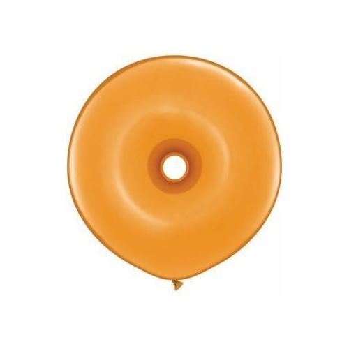 40cm Donut Mandarin Orange Qualatex Plain Latex Donut #37800 - Pack of 25 SPECIAL ORDER ITEM