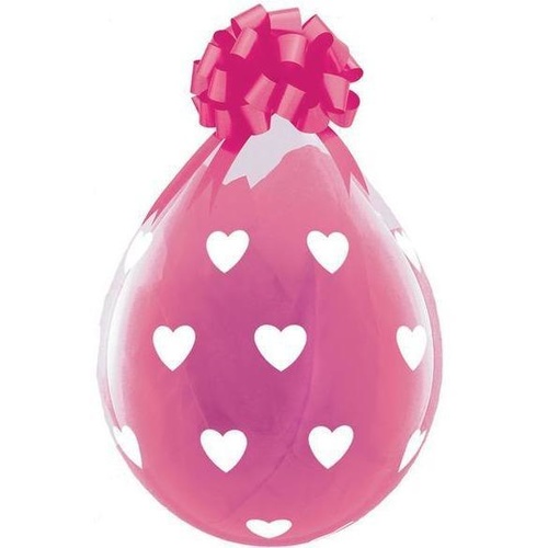45cm Round Diamond Clear Big Hearts #38459 - Pack of 25 