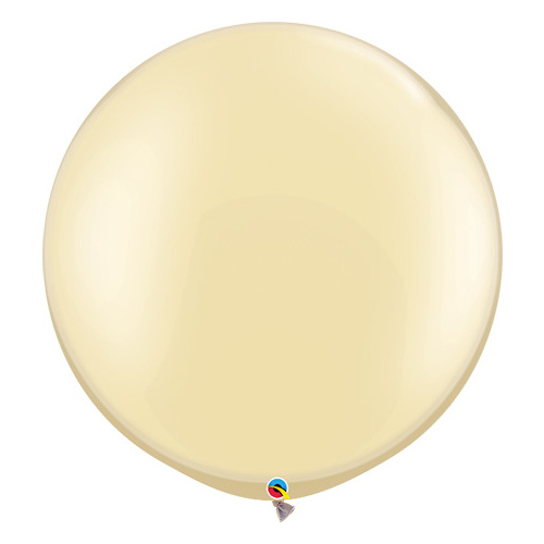 90cm Round Pearl Ivory Qualatex Plain Latex #38508 - Pack of 2 TEMPORARILY UNAVAILABLE