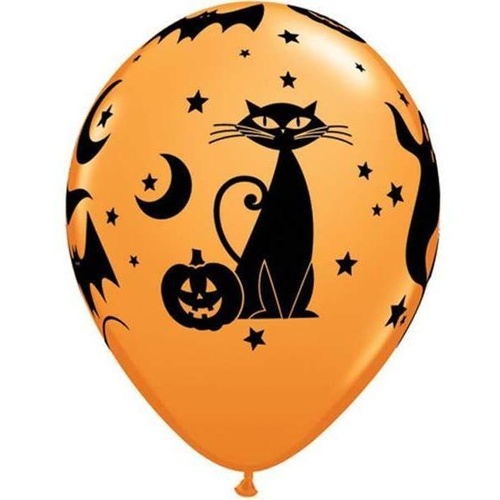 DISC 28cm Round Orange Fun & Spooky Icons #39125 - Pack of 50 