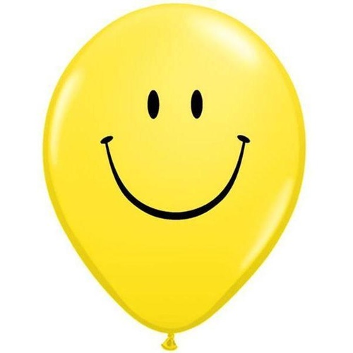 40cm Round Yellow Smile Face (Black) #39299 - Pack of 50 SPECIAL ORDER ITEM