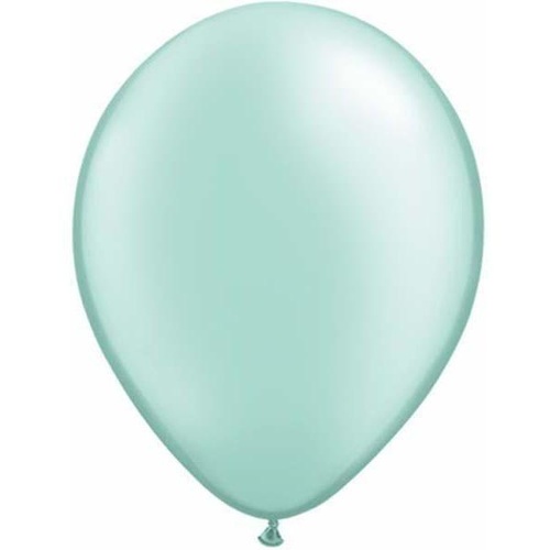 28cm Round Pearl Mint Green Qualatex Plain Latex #39805 - Pack of 25 TEMPORARILY UNAVAILABLE