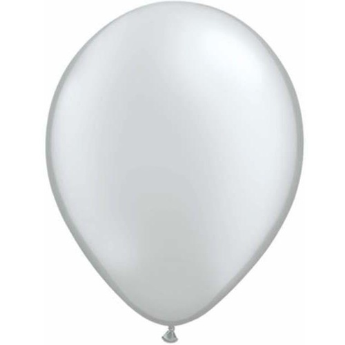 28cm Round Silver Qualatex Plain Latex #39813 - Pack of 25 