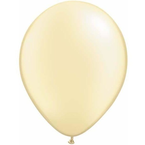 28cm Round Pearl Ivory Qualatex Plain Latex #39826 - Pack of 25 LOW STOCK