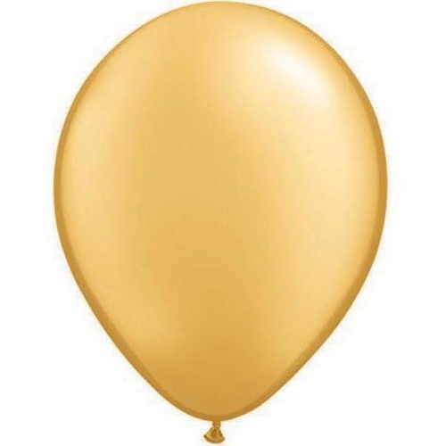 28cm Round Gold Qualatex Plain Latex #39872 - Pack of 25 TEMPORARILY UNAVAILABLE
