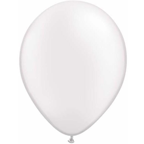 28cm Round Pearl White Qualatex Plain Latex #39881 - Pack of 25 TEMPORARILY UNAVAILABLE