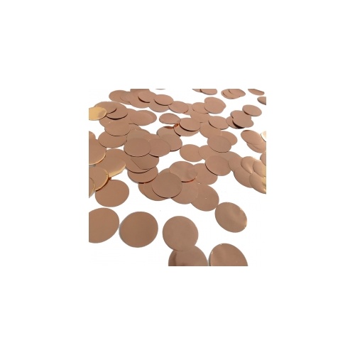 Paper Party Confetti Round Foil Rose Gold 2cm 15g #400024 - Each (Pkgd.) LOW STOCK
