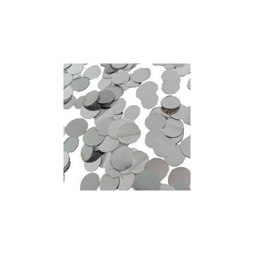 Paper Party Confetti Round Mini Foil Silver 1cm 20g #400052 - Each (Pkgd.)