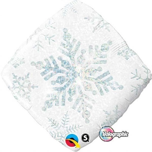 45cm Diamond Foil Holographic Snowflake Sparkles White #40091 - Each (Pkgd.) SPECIAL ORDER ITEM
