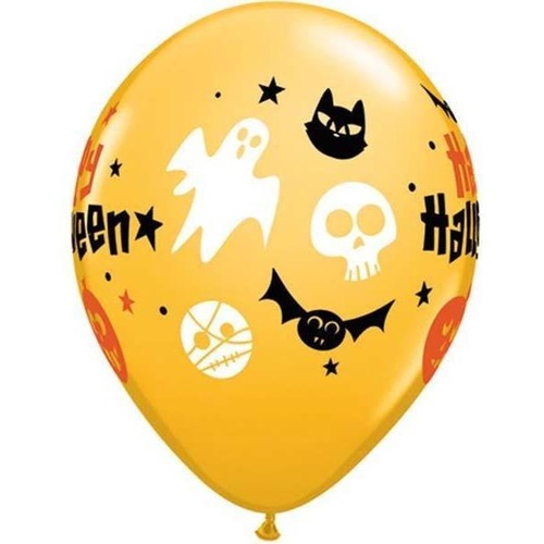 28cm Round Goldenrod Halloween Fun Icons #40163 - Pack of 50