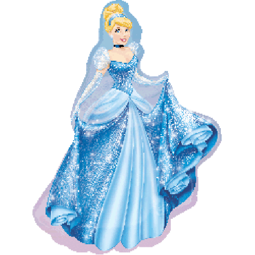 84cm Licensed SuperShape Cinderella Foil Balloon #4024814 - Each (Pkgd.)