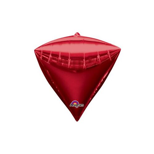 Diamondz Red UltraShape Foil Balloon 43cm #4028344 - Each (UnPkgd.)
