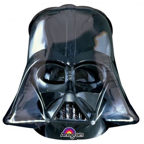 63cm Licensed SuperShape Star Wars Darth Vader Helmet Black Foil Balloon #4028445 - Each (Pkgd.)