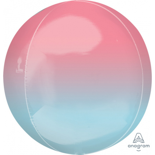 Ombre Orbz Red & Blue Foil Balloon 40cm #4039845 - Each (Pkgd.)