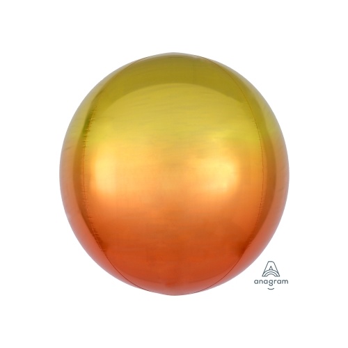 Ombre Orbz Yellow & Orange Foil Balloon 40cm #4039848 - Each (Pkgd.)  TEMPORARILY UNAVAILABLE