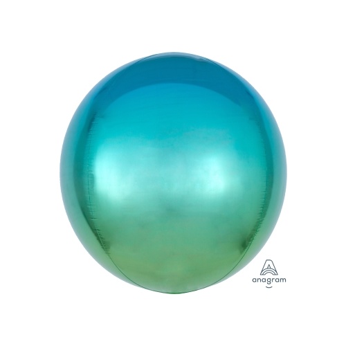 Ombre Orbz Blue & Green Foil Balloon 40cm #4039849 - Each (Pkgd.)