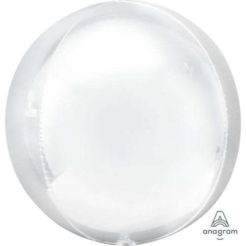 Orbz White Foil Balloon 40cm #4040307 - Each (Pkgd.) TEMPORARILY UNAVAILABLE