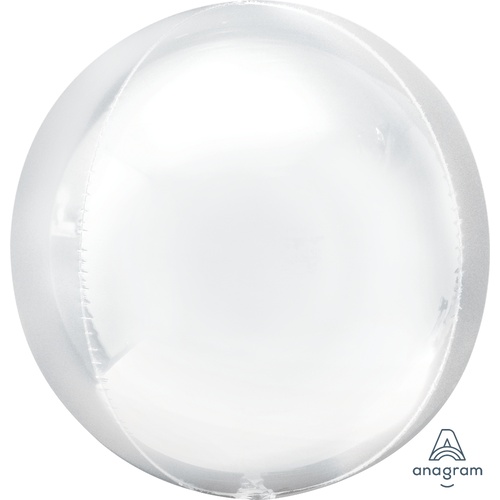 Orbz White Foil Balloon 40cm #4040307 - Each (Pkgd.) TEMPORARILY UNAVAILABLE 