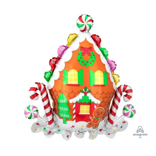 76cm SuperShape Gingerbread House Foil Balloon #4040429 - Each (Pkgd.)