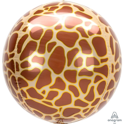 Orbz Giraffe Print Foil Balloon 40cm #4042108 - Each (Pkgd.)