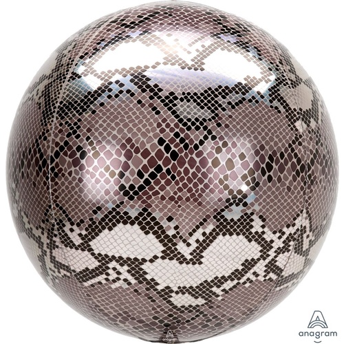 Orbz Snake Print Foil Balloon 40cm #4042111 - Each (Pkgd.)