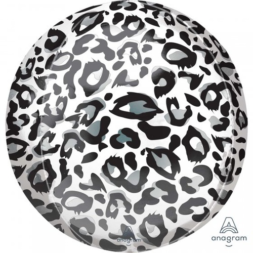 Orbz Snow Leopard Print Foil Balloon 40cm #4042413 - Each (Pkgd.) 