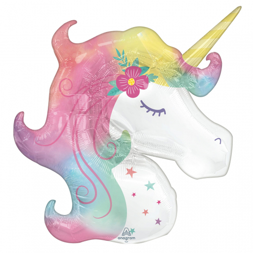 83cm Enchanted Unicorn Shape Foil Balloon #4042893 - Each (Pkgd.) TEMPORARILY UNAVAILABLE