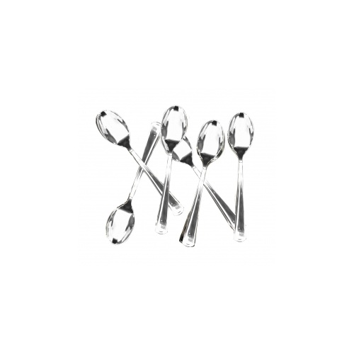 Dessert Spoon Plastic Silverware #405103P - 20Pk (Pkgd.)