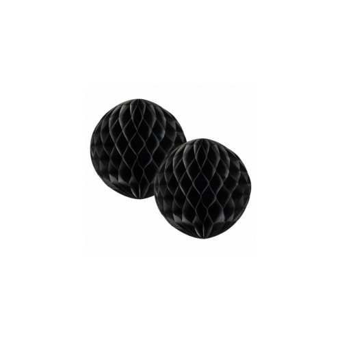 Paper Party Honeycomb Ball Black 15cm #405212BLK - 2Pk (Pkgd.)