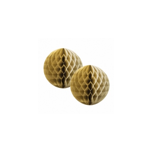 Paper Party Honeycomb Ball Metallic Gold 15cm #405212G - 2Pk (Pkgd.)