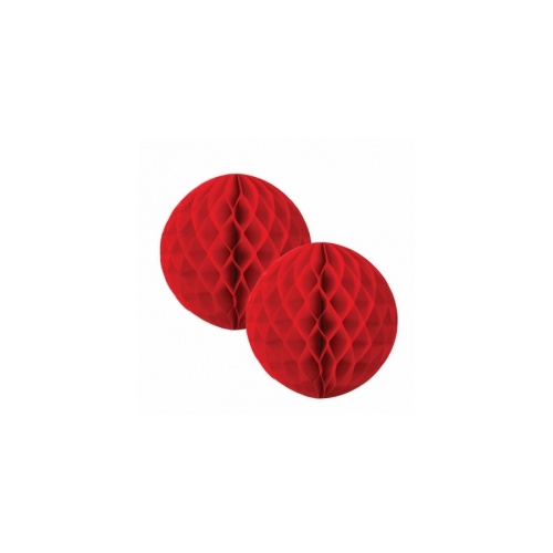 Paper Party Honeycomb Ball Apple Red 15cm #405212R - 2Pk (Pkgd.)