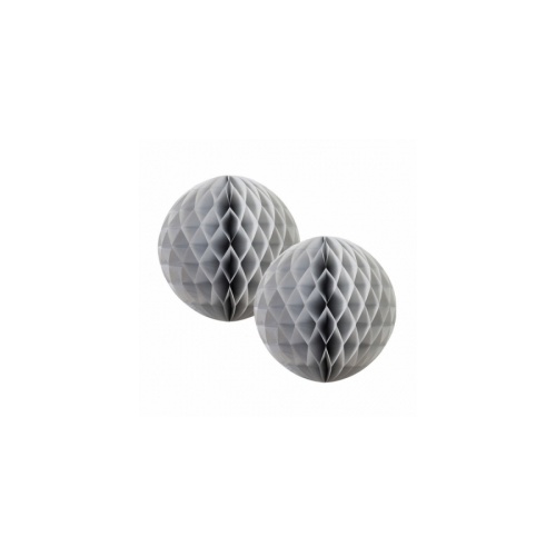 Paper Party Honeycomb Ball Metallic Silver 15cm #405212S - 2Pk (Pkgd.)