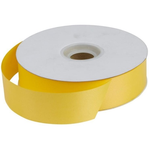 Ribbon Tear Satin Yellow 100Y long x 31mm wide #405415YEP - Each