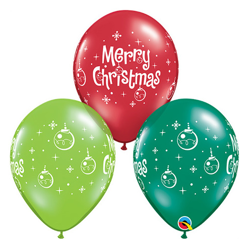 DISC 28cm Round Special Assorted Merry Christmas Ornaments #40555 - Pack of 50 