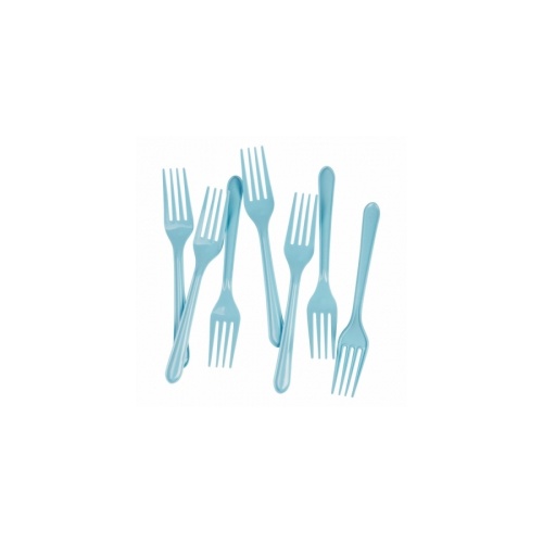 Fork Plastic Pastel Blue #406014PBP - 20Pk (Pkgd.) 