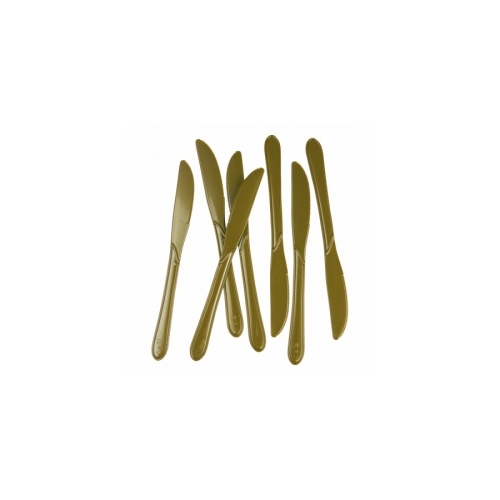 Knife Plastic Metallic Gold #406015MGP - 20Pk (Pkgd.)
