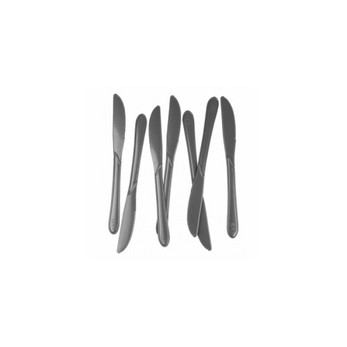 Knife Plastic Metallic Silver #406015MSP - 20Pk (Pkgd.) 