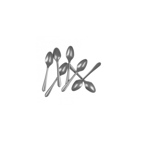 Dessert Spoon Plastic Metallic Silver #406016MSP - 20Pk (Pkgd.) 