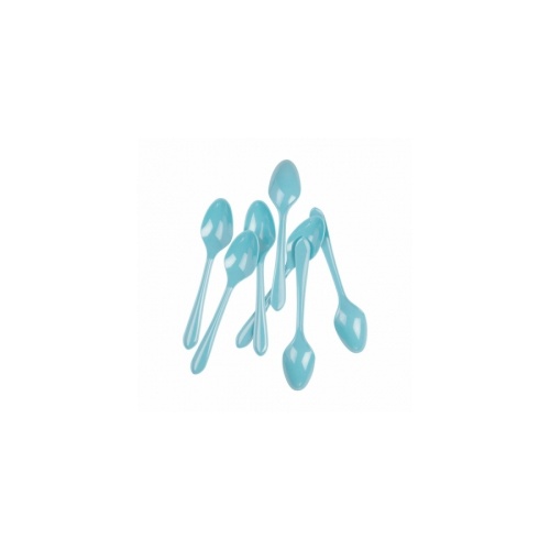 Dessert Spoon Plastic Pastel Blue #406016PBP - 20Pk (Pkgd.)
