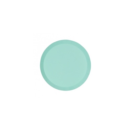 Paper Party Round Snack Plate Mint Green 17.5cm #406100MTP - 10Pk (Pkgd.) 