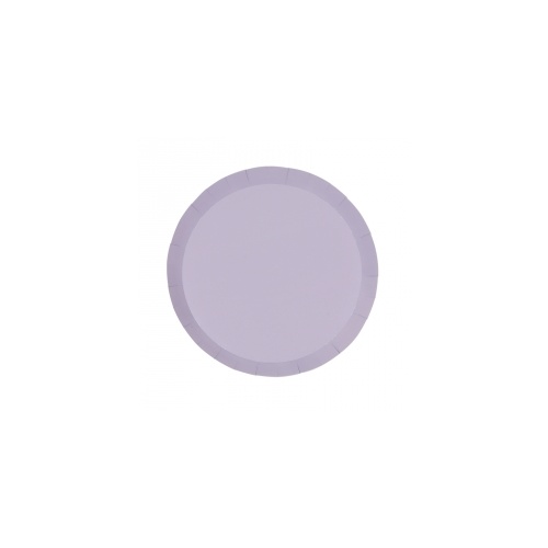 Paper Party Round Snack Plate Pastel Lilac 17.5cm #406100PLIP - 10Pk (Pkgd.) 